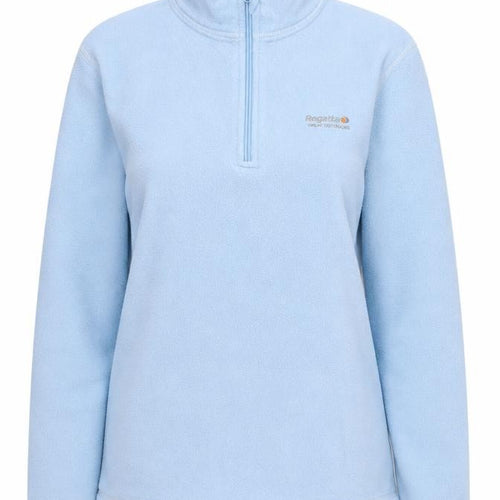 Regatta Women's Blue Fleece 1/2 Zip Sweatshirt UK 12