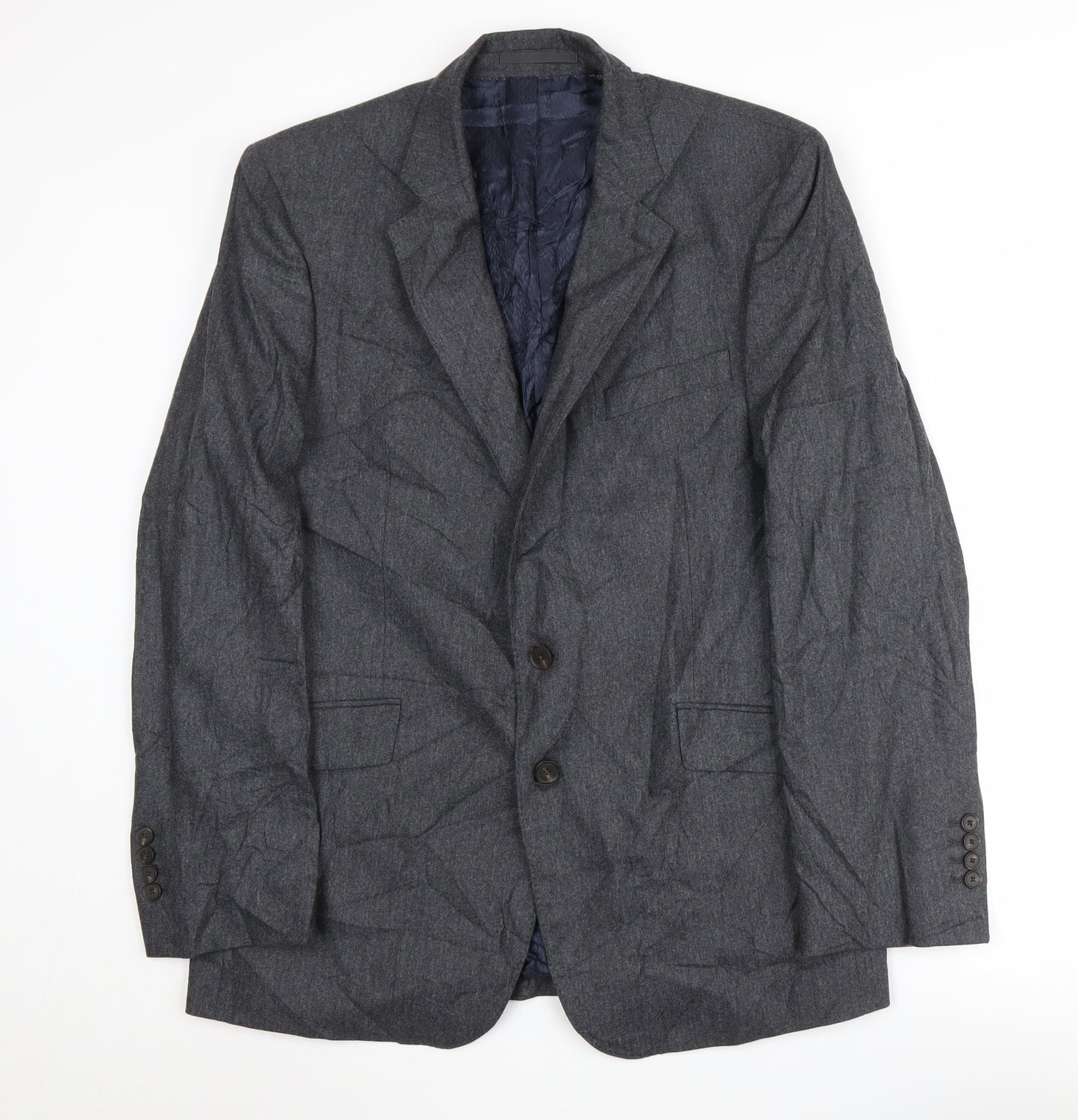 Jaeger Men's Grey Wool Blazer 42 Regular Fit