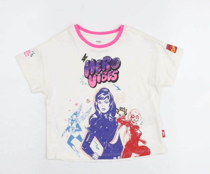 Marks and Spencer Marvel Graphic Girls' T-Shirt 2-3 Years