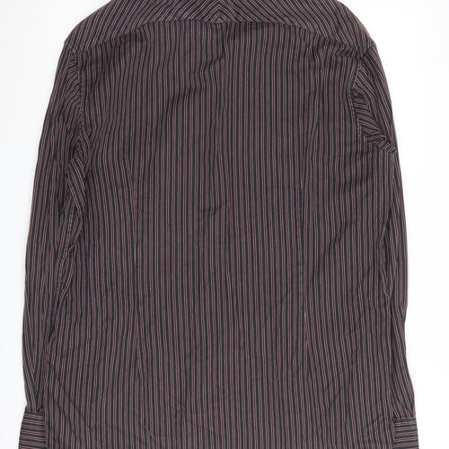 Jasper Conran Men's Black Striped Long Sleeve Shirt - 15.5