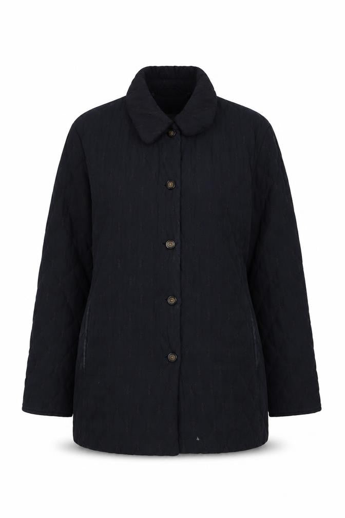 Front view of Eastex Women’s Black Quilted Jacket -, size UK 12