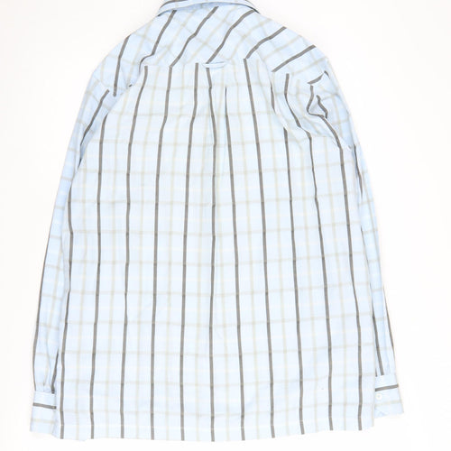 Ben Sherman Men's Blue Plaid Button-Up Shirt Medium