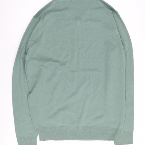 James Pringle Men's Green V-Neck Pullover Jumper - Size S