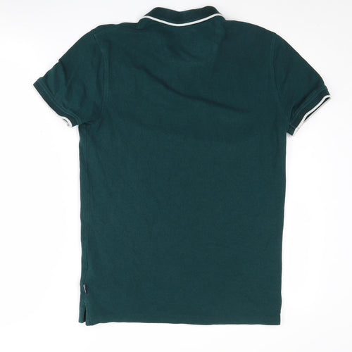 Wrangler Men's Green Polo Shirt, S, Casual Short Sleeve