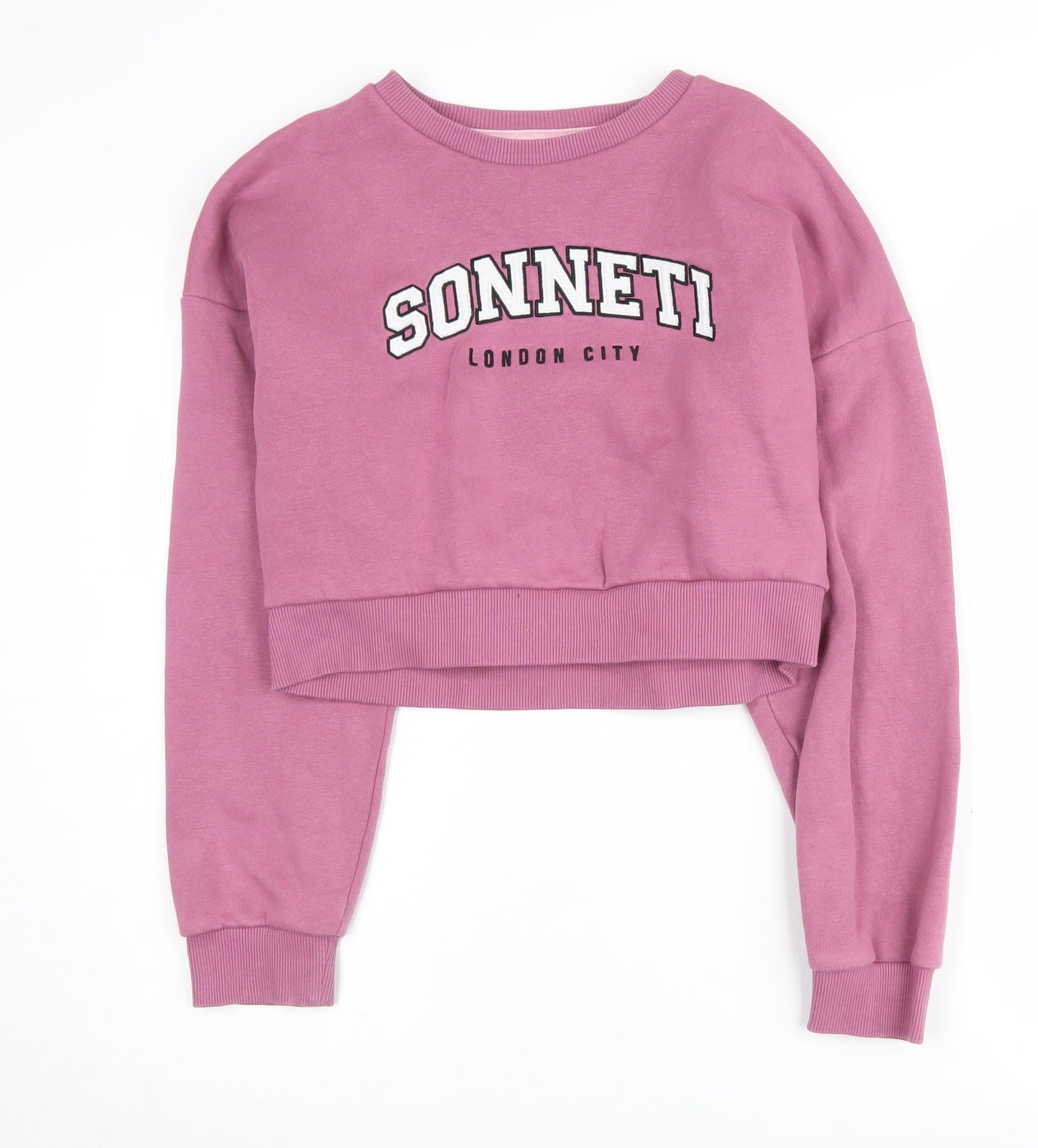 Sonneti Girls Pink Pullover Sweatshirt 12-13 Years Logo