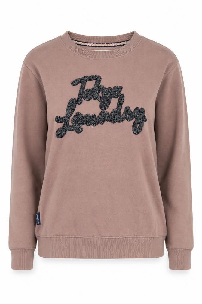 Front view of Tokyo Laundry Women's Brown Pullover Sweatshirt L
