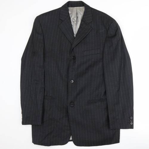 Pierre Cardin Men's Black Striped Blazer, Size 48
