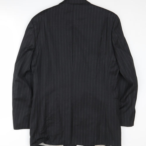 Pierre Cardin Men's Black Striped Blazer, Size 48