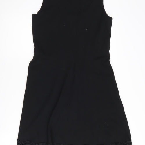 Jigsaw Women's Black A-Line Dress, Medium, Lace Accents