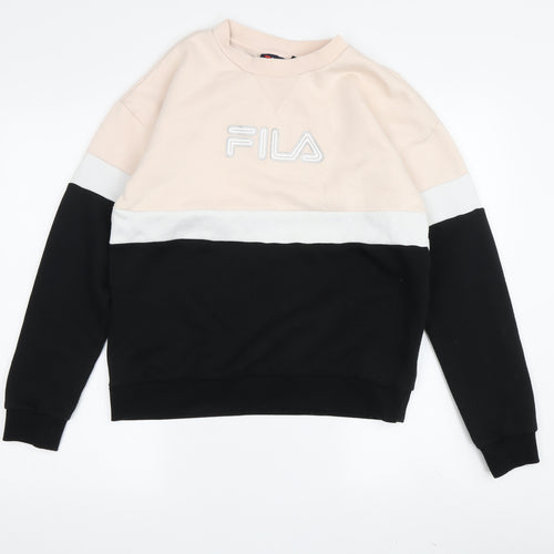 FILA Women's Colourblock Sweatshirt XS - Black/Beige