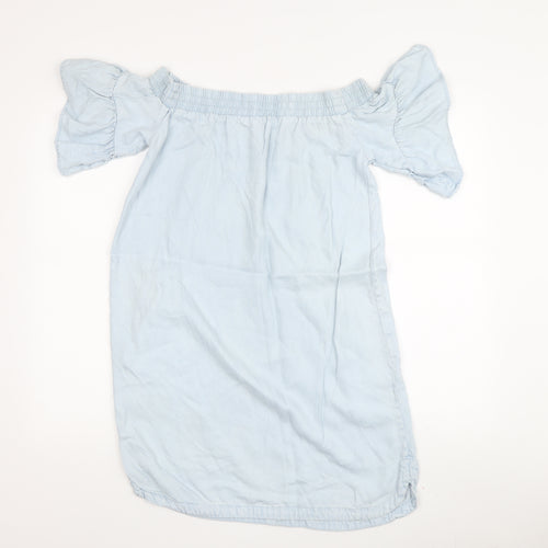 AllSaints Women's Blue Off Shoulder Dress S