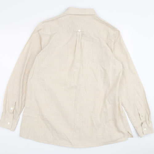 Regatta Women's Beige Button-Up Shirt, Size 14, Collared