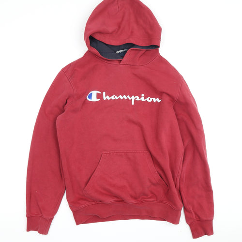 Champion Unisex Red Pullover Hoodie Size S
