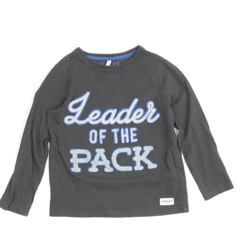 Joules Boys' Black Long Sleeve Graphic T-Shirt, Age 5