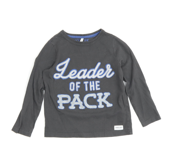 Joules Boys' Black Long Sleeve Graphic T-Shirt, Age 5