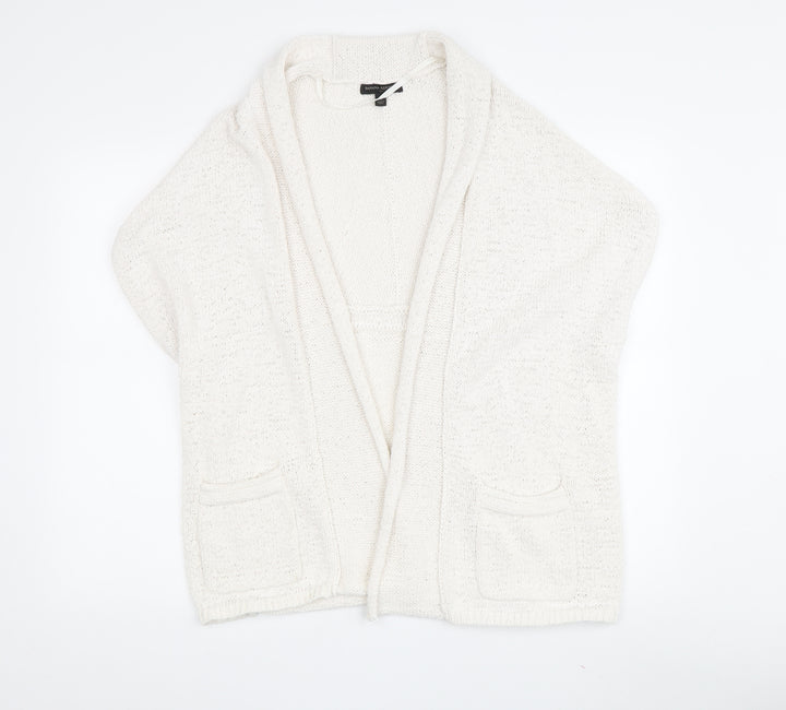 Banana Republic Women's Ivory M Cardigan Sleeveless Knit