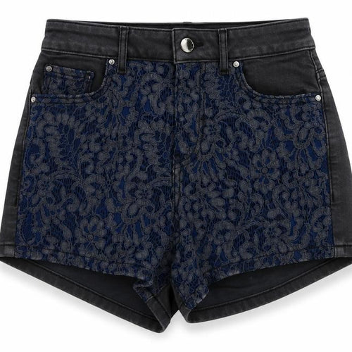 GUESS Women's Black Lace Hot Pants, Size 10, Casual Chic