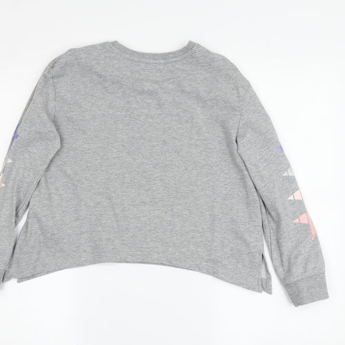 Converse Girls Grey Pullover Sweatshirt, 10-12 Years, Stars Design