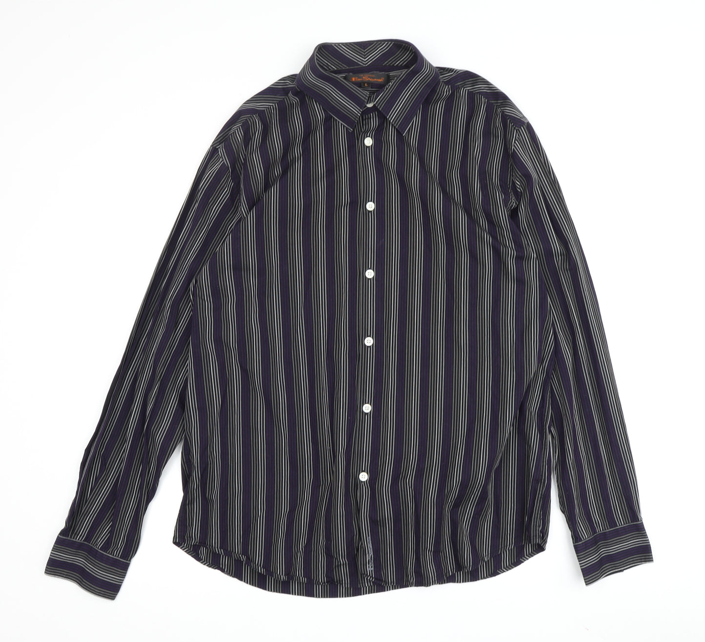 Ben Sherman Men's Multicoloured Striped Shirt L