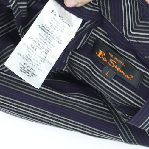 Ben Sherman Men's Multicoloured Striped Shirt L