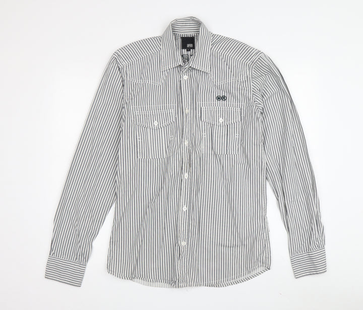 Jack & Jones Men's Black Striped Shirt S