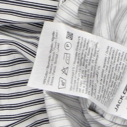 Jack & Jones Men's Black Striped Shirt S