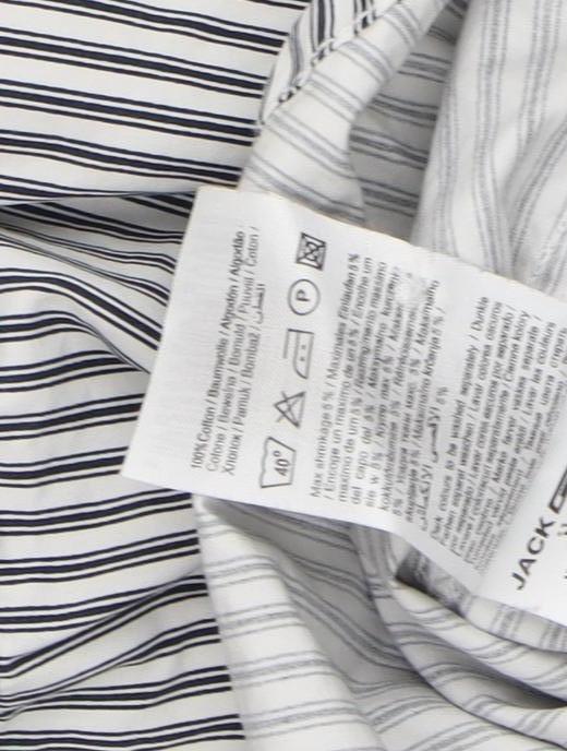 Jack & Jones Men's Black Striped Shirt S