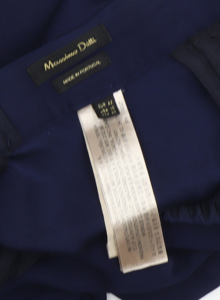 Massimo Dutti Women's Blue Dress Pants Size 14