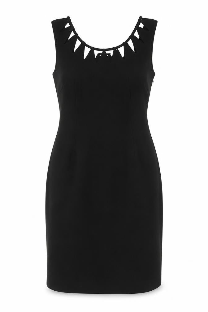 Front view of Whistles Women's Black Fit & Flare Dress, size 10