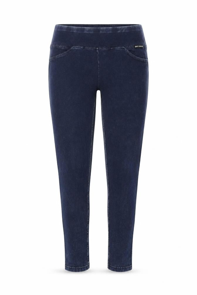 Front view of DKNY Women's Blue Jeggings -, size 12, Casual & Comfy