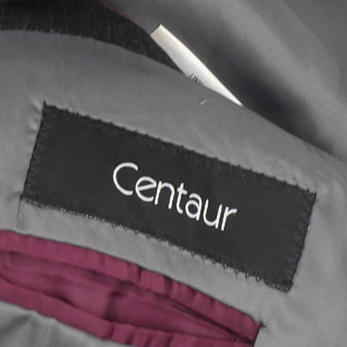Centaur Men's Black Striped Suit Jacket, Size 48R, Classic Style