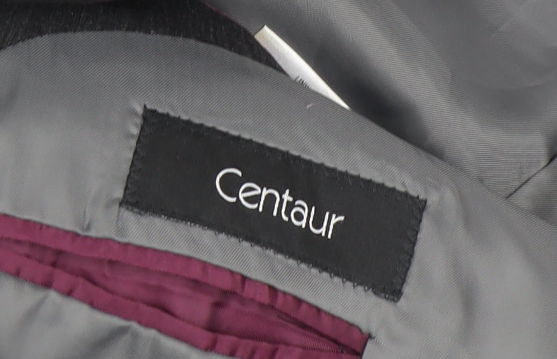 Centaur Men's Black Striped Suit Jacket, Size 48R, Classic Style