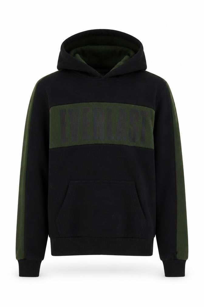 Front view of Everlast boys’ black pullover hoodie 13-14 years