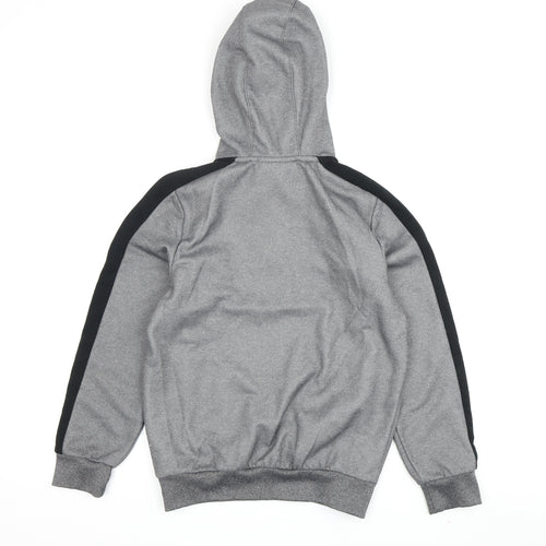 McKenzie Boys Grey 10-12 Hoodie with Half Zip and Hood