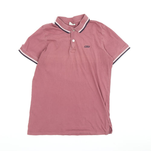 Rucker & Jones Men's Pink Polo Shirt M - Classic Short Sleeve