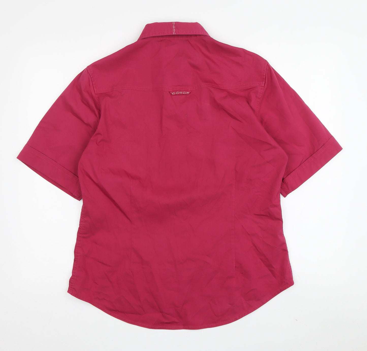 Craghoppers Women's Red Button-Up Shirt Size 12