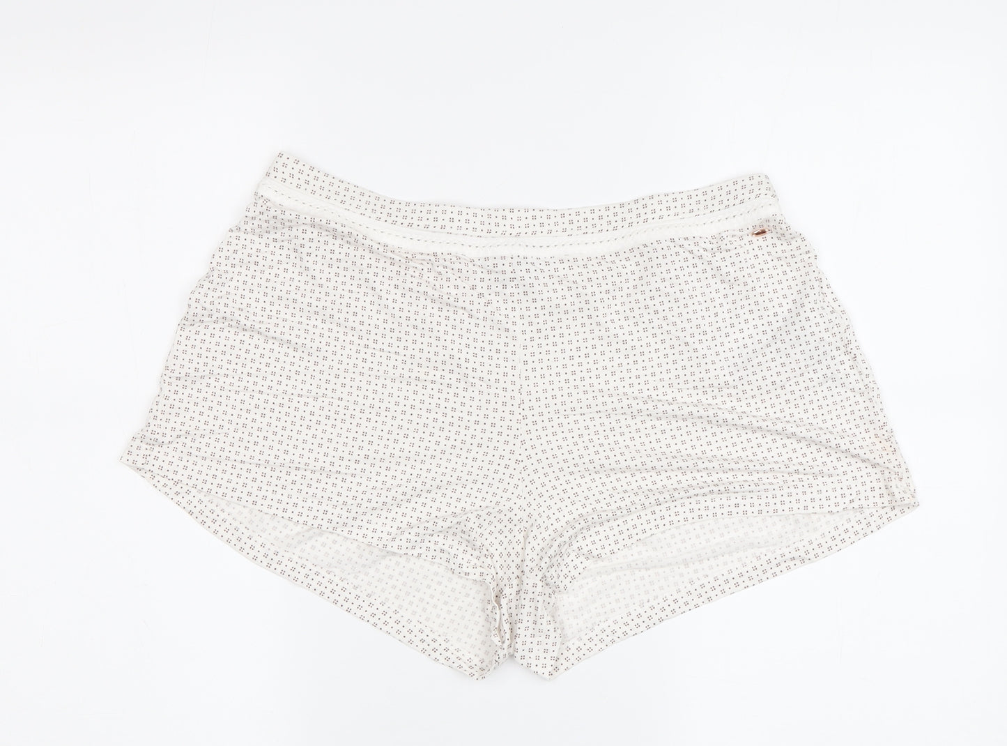 Jasper Conran Women's White Cotton Sleep Shorts Size 12