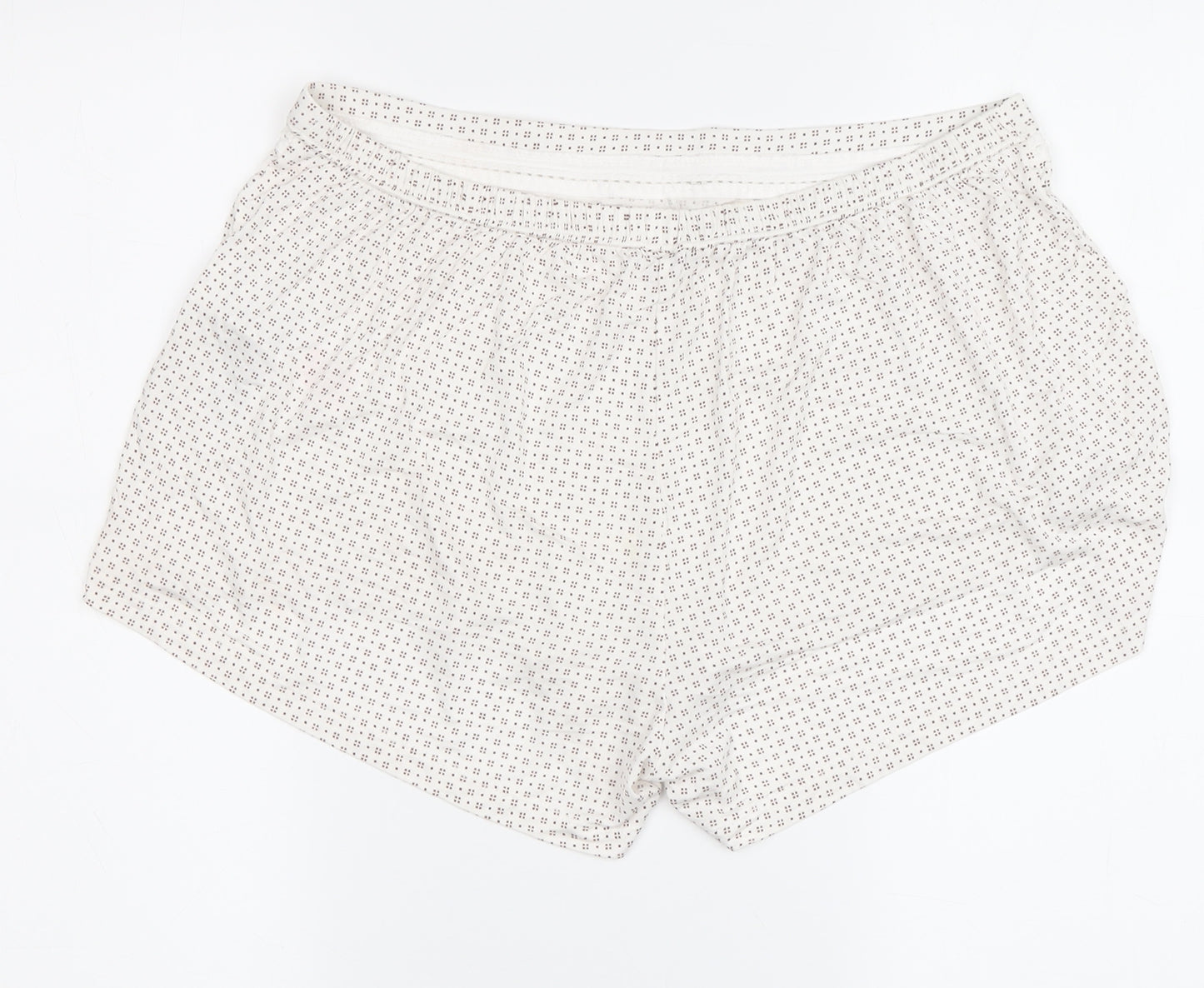 Jasper Conran Women's White Cotton Sleep Shorts Size 12