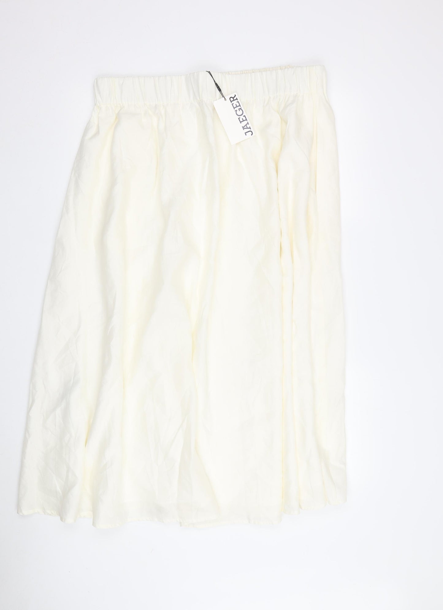 Jaeger Women's Ivory Pleated Skirt Size 18