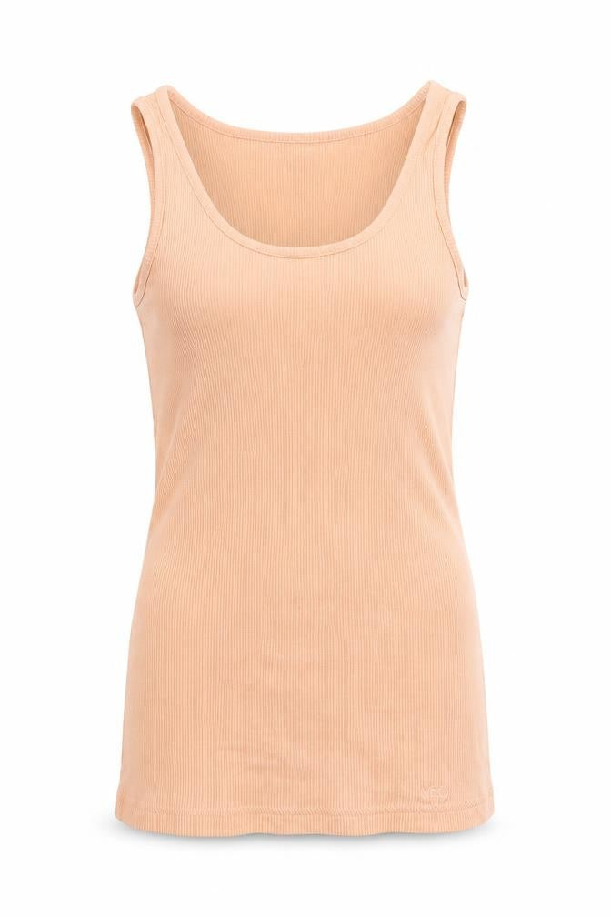 Front view of Adidas Women's Beige XS Basic Tank Top - Casual Summer Style