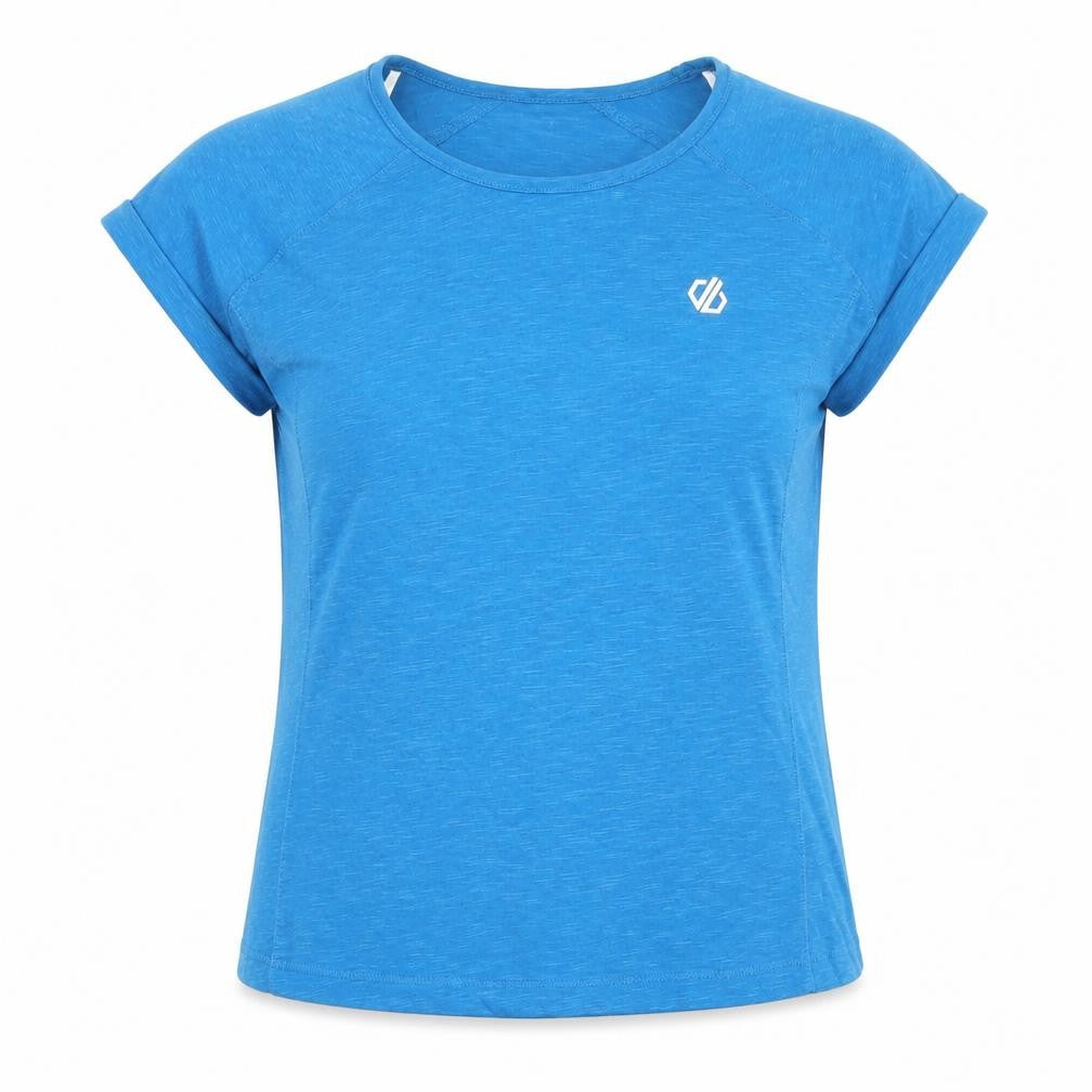 Front view of Dare 2b Women's Blue Gym T-Shirt, size 10