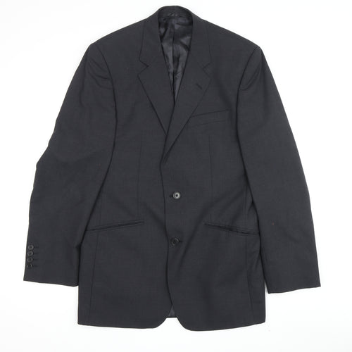 Jaeger Men's Grey Wool Blazer 38 Regular