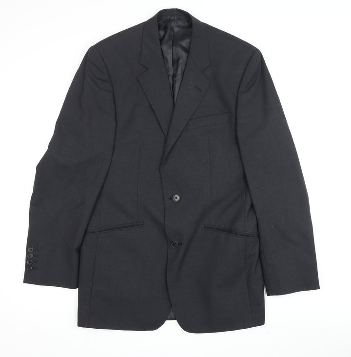 Jaeger Men's Grey Wool Blazer 38 Regular