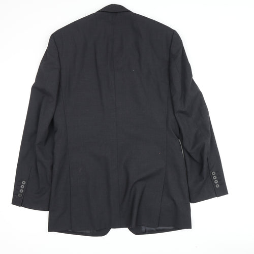 Jaeger Men's Grey Wool Blazer 38 Regular