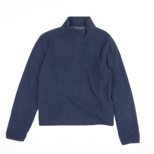 Peter Storm Boys Blue Fleece Sweatshirt 11-12 High Neck Zip