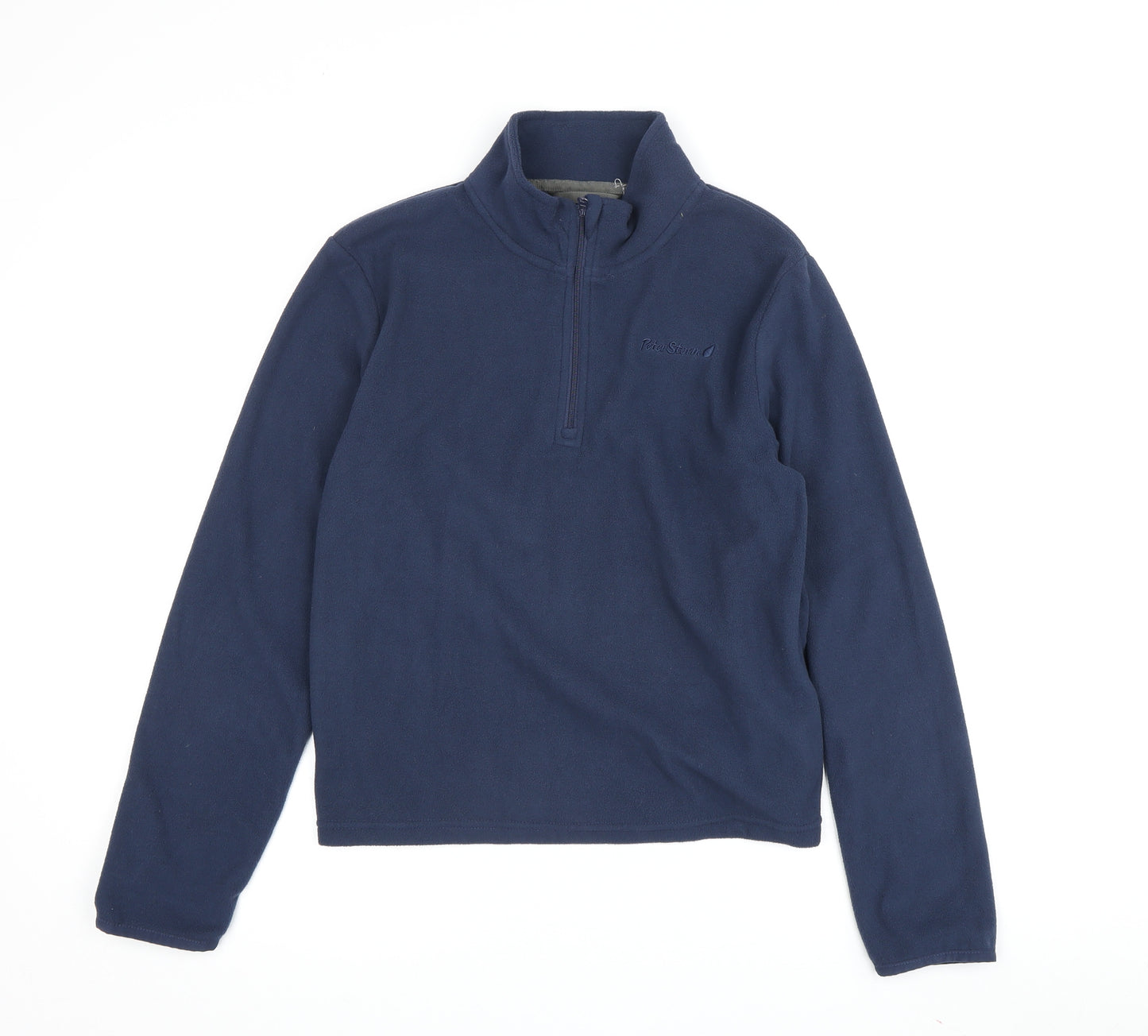 Peter Storm Boys Blue Fleece Sweatshirt 11-12 High Neck Zip
