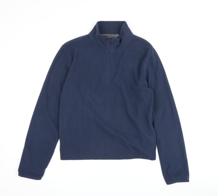 Peter Storm Boys Blue Fleece Sweatshirt 11-12 High Neck Zip