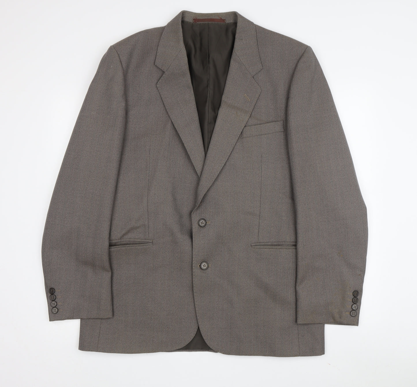 Centaur Men's Brown Wool Blazer, Size 42, Regular Fit