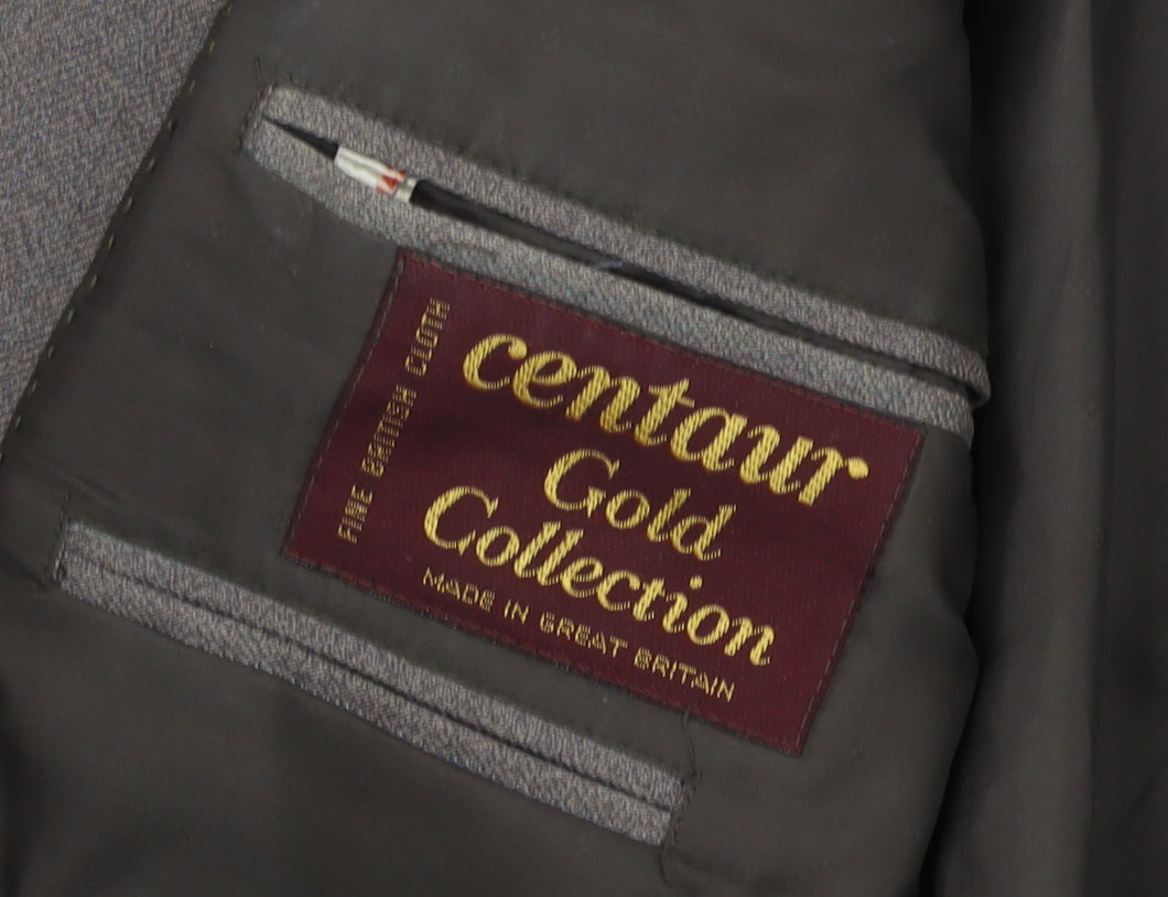 Centaur Men's Brown Wool Blazer, Size 42, Regular Fit