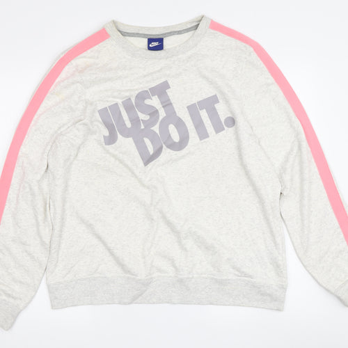 Nike Women's Multicoloured Pullover Sweatshirt L